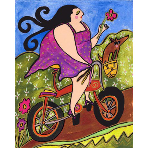 Diva on Bicycle (print)