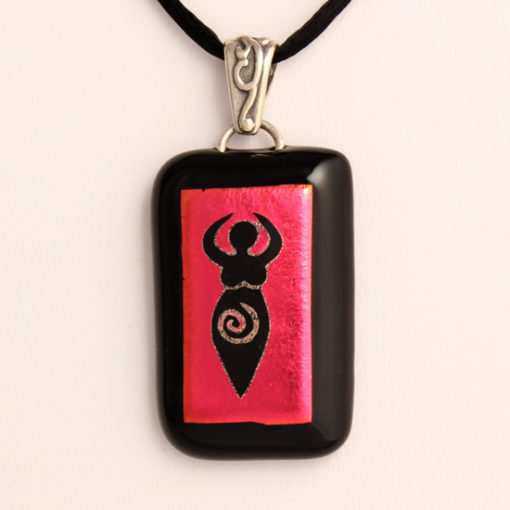 Spiral Goddess Necklace (red)